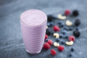 Triple Berry Smoothie with Cashew Butter